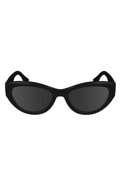 Lacoste Sport 54mm Cat Eye Sunglasses In Black