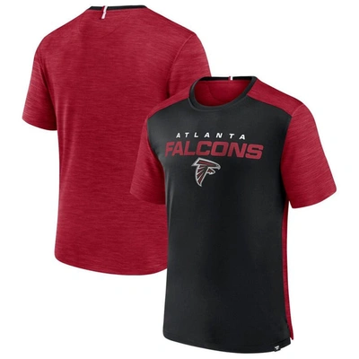 Fanatics Branded Black/red Atlanta Falcons Defender Evo T-shirt In Black,red