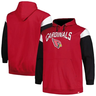 Profile Cardinal Arizona Cardinals Big & Tall Trench Battle Pullover Hoodie