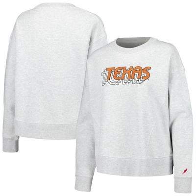 League Collegiate Wear Ash Texas Longhorns Boxy Pullover Sweatshirt