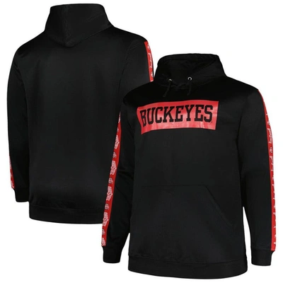 Profile Men's  Black Ohio State Buckeyes Big And Tall Fleece Pullover Hoodie