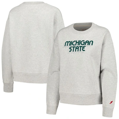 League Collegiate Wear Ash Michigan State Spartans Boxy Pullover Sweatshirt