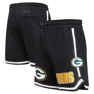 Pro Standard Black Green Bay Packers Classic Chenille Shorts