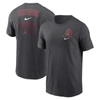 Nike Charcoal Arizona Diamondbacks Logo Sketch Bar T-shirt In Grey