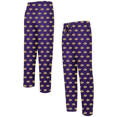 Concepts Sport Purple Los Angeles Lakers Allover Logo Print Gauge Sleep Pants