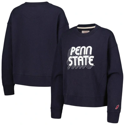 League Collegiate Wear Navy Penn State Nittany Lions Boxy Pullover Sweatshirt