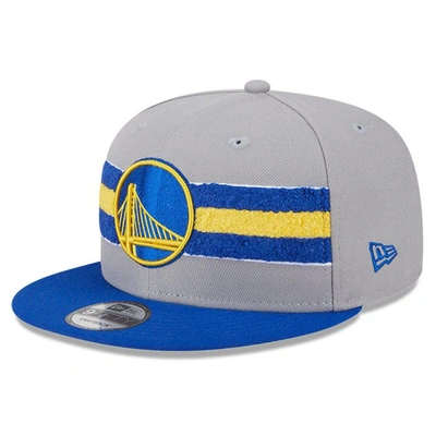 New Era Gray Golden State Warriors Chenille Band 9fifty Snapback Hat