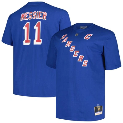 Profile Mark Messier Blue New York Rangers Big & Tall Captain Patch Name & Number T-shirt