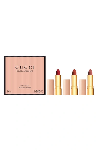 Gucci Mini Matte Lipstick Festive 3-piece Gift Set