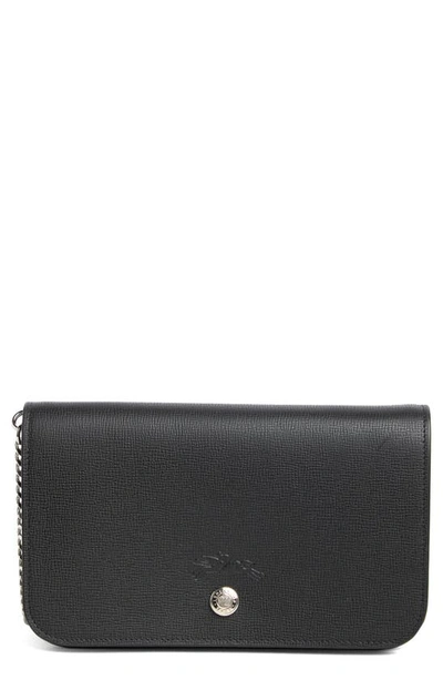 Longchamp Le Pliage Neo Wallet On A Chain In Black