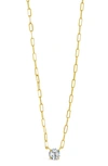 Sterling Forever Nicole Cubic Zirconia Necklace In Gold
