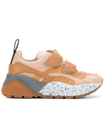 Stella Mccartney Eclypse Hook-and-loop Sneaker In Beige/ Pink