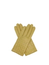 Bottega Veneta Intrecciato Leather Gloves In Green