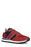 Geox Spherica Sneaker In Dark Red/ Navy