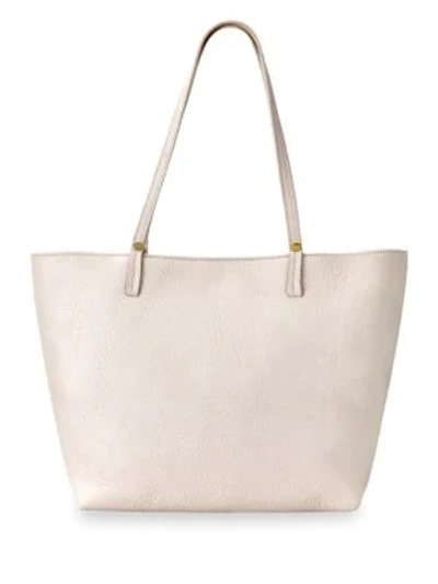 Gigi New York Pebble Leather Tote Bag In Ivory