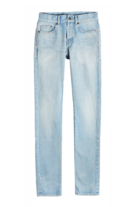 saint laurent bleached jeans
