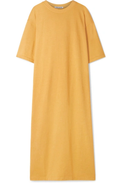 Elizabeth And James Crawford Oversized Cotton-blend Terry Midi Dress In Marigold