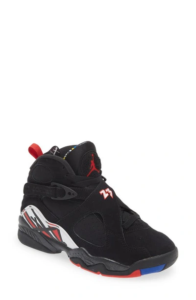Nike Big Kids' Air Jordan Retro 8 Basketball Shoes In Black/true Red/white