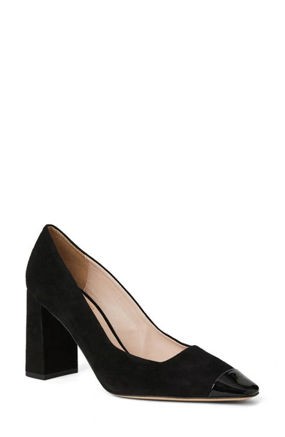 Bruno Magli Melania Cap Toe Pump In Black Suede