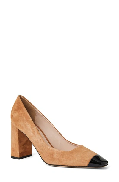 Bruno Magli Melania Cap Toe Pump In Camel Suede