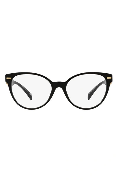 Versace 55mm Cat Eye Optical Glasses In Black
