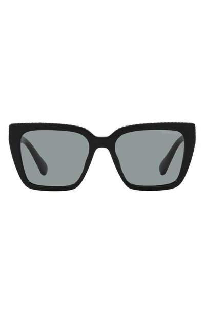 Swarovski 54mm Pillow Sunglasses In Black