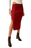 Free People Golden Hour Midi Sweater Skirt In Mulberries Combo