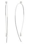 Lana Diamond Wire Hoop Earrings In Metallic