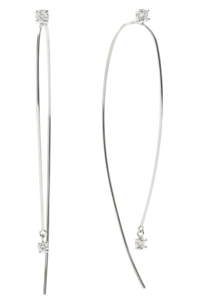 Lana Diamond Wire Hoop Earrings In Metallic