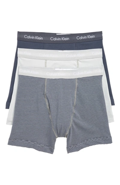 Calvin Klein 3-pack Boxer Briefs In Windy Stripe