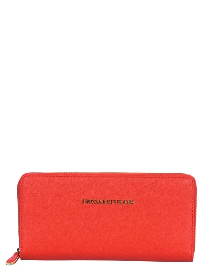 Trussardi Jeans Levanto Wallet In Red