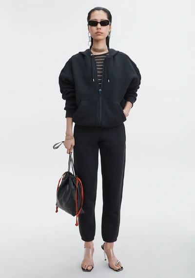 Alexander Wang Exclusive Dense Fleece Hoodie In Black