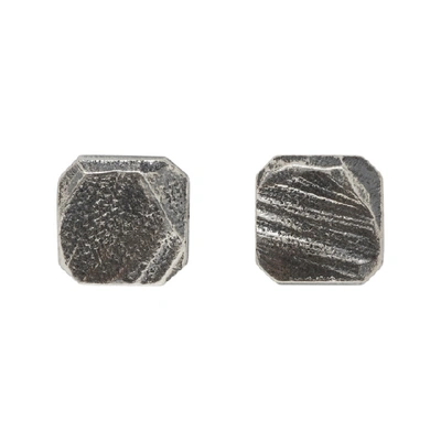 Chin Teo Silver Square Earrings In Silver Cp