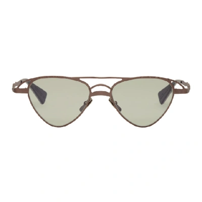 Kuboraum Brown Z15 Bz Sunglasses In Black/mirro