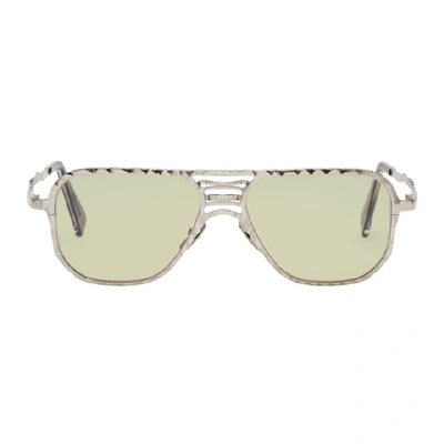 Kuboraum Silver H54 Si Sunglasses In Gunmet/ylw