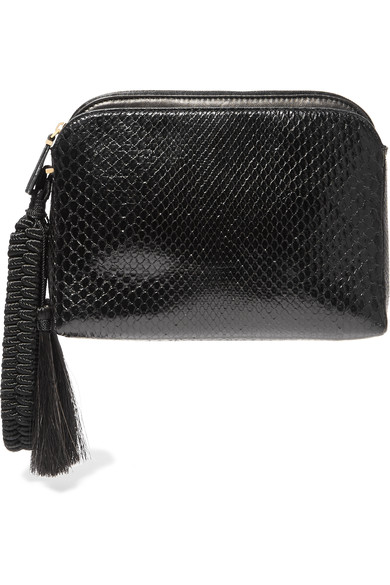 black python clutch