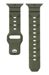 The Posh Tech Ridge Silicone 27mm Apple Watch® Watchband In Green