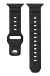 The Posh Tech Ridge Silicone 27mm Apple Watch® Watchband In Black