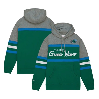 Mitchell & Ness Green Tulane Green Wave Head Coach Pullover Hoodie