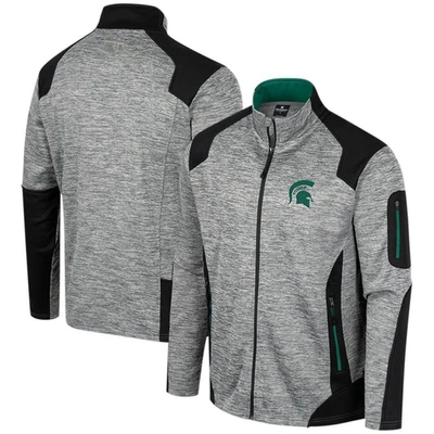 Colosseum Gray Michigan State Spartans Silberman Color Block Full-zip Jacket