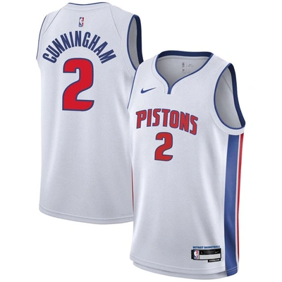 Nike Kids' Youth  Cade Cunningham White Detroit Pistons Swingman Jersey