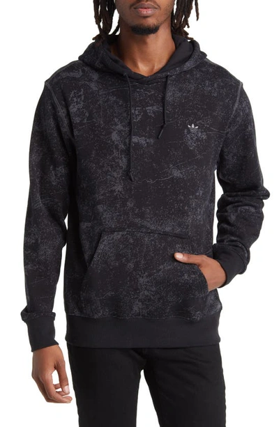 Adidas Originals Adventure Camo Print Cotton Hoodie In Black