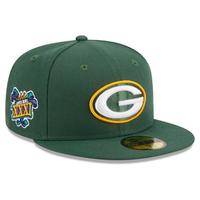 New Era Green Green Bay Packers  Main Patch 59fifty Fitted Hat