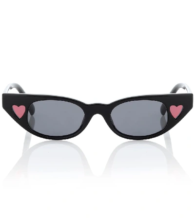 Le Specs X Adam Selman The Heartbreaker Sunglasses In Black