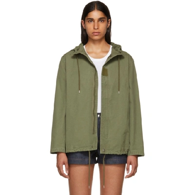 Apc Paintball Cotton Parka In Green