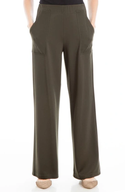 Max Studio Easy Wide Leg Pants In Army
