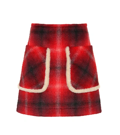 N°21 Plaid Miniskirt In Red