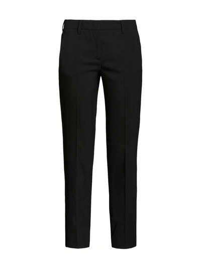 Prada Cropped Slim-fit Trousers In Black
