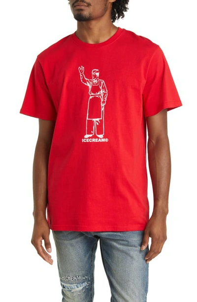 Icecream The Ice Cream Man Graphic T-shirt In True Red