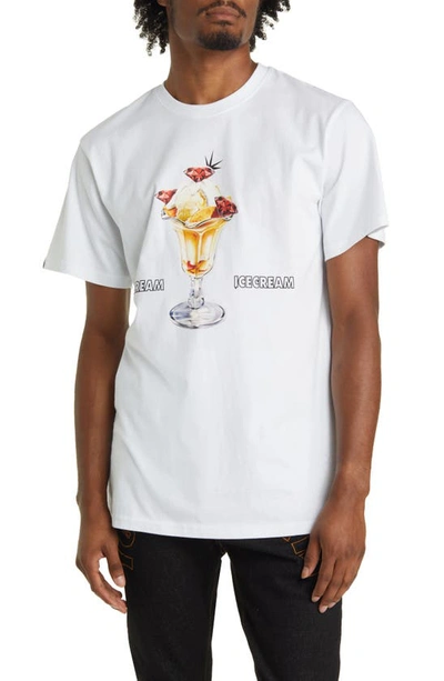 Icecream Stagger Graphic T-shirt In White